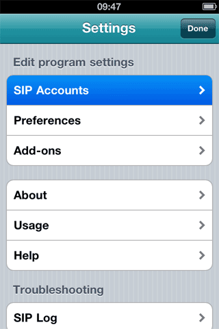 Acrobits other SIP settings 1